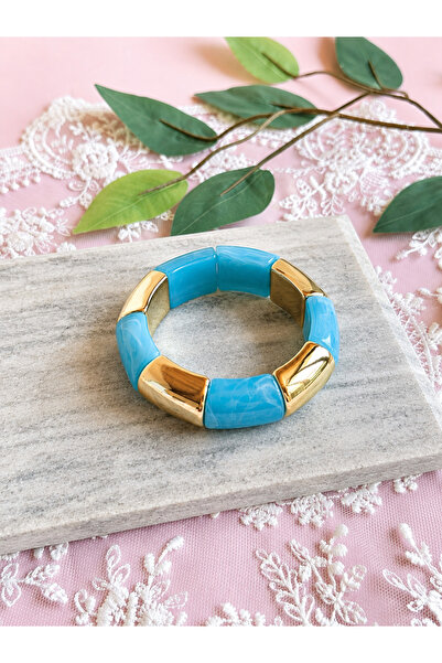 FLAWSOME JEWELRY STORE Elastic Colorful Stone Summer Bracelet