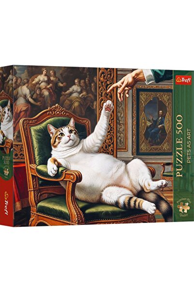 Trefl PUZZLE 500 PREMIUM PLUS PETS AS ART MAJESTATEA SA PUFOASA