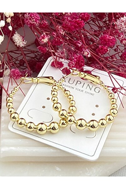 XUPING JEWELRY 14K RENGİ TOPÇUK MODEL ÇELİK HALKA KÜPE
