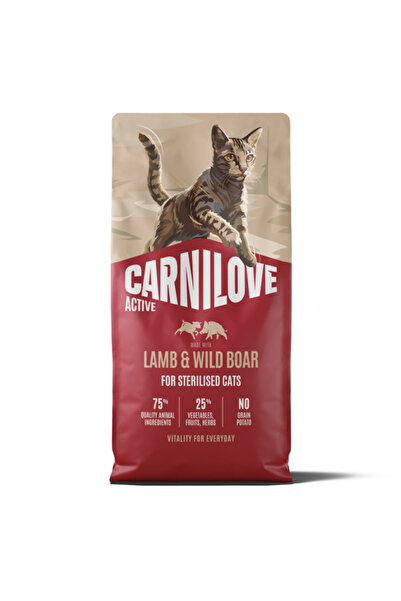 Brit Care Carnilove Ctive Cat Dry Lamb & Wild Boar Sterilised Adult All Breed...