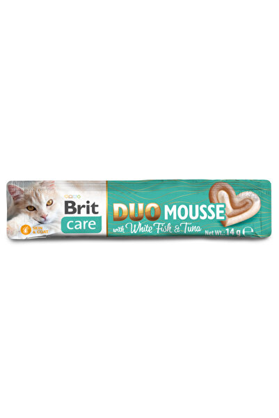 Brit Care Cat Creamy Duo Mousse with White Fish and Tuna 4x14 g