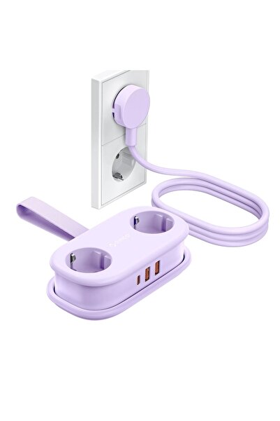 Orico Prelungitor de interior AP3, 2 prize, 2x USB-A, USB-C PD 20W, 1.53m, Mov