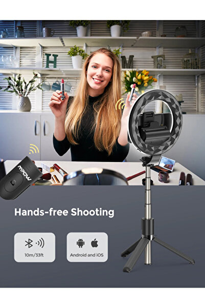 MPOW PA213B Ring Light with Tripod Stand & Phone Holder(tiktok)