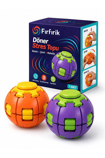 ThinkMaster Fırfırik Kinetik Top Duyusal Oyuncak Bas Döndür Stres Topu Spinne...