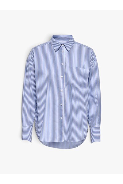 ONLY قميص ONLVIRANA L/S SHIRT WVN للرجال باللون الأزرق - 15381158