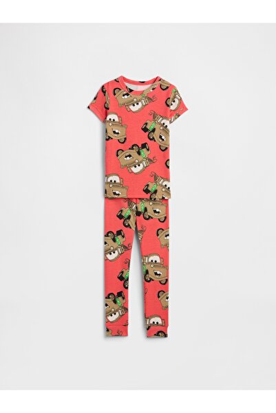 GAP Bebek Açık Kırmızı Disney %100 Organik Pamuk Pijama Takımı