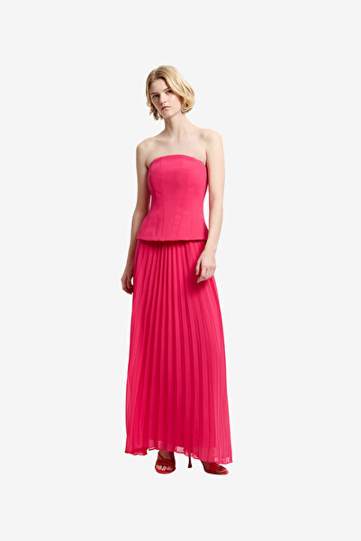 French Connection Women's Peony Pink Tiana Ggt Mix Corset Dress