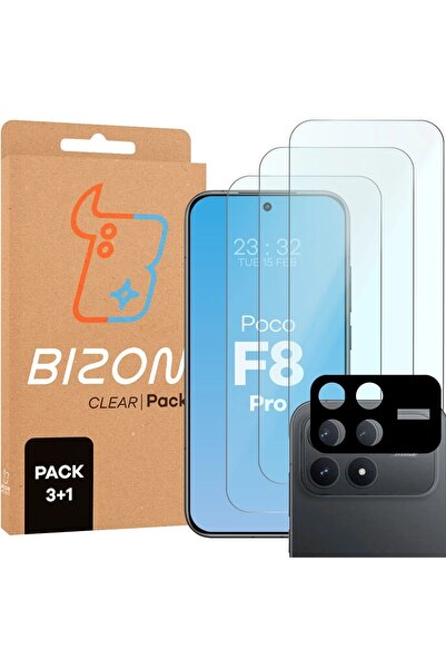 BizonMobile Bizon Glass Clear Pack 4-σε-1 Σκληρυμένο Γυαλί για Xiaomi POCO F8...