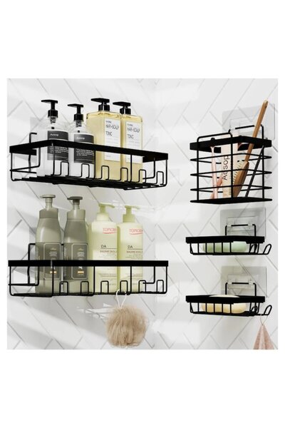 MACVI Organizator de dus Macvi® din otel inoxidabil, montare adeziva fara gau...