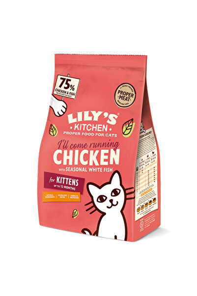 Brit Care Lily's Kitchen Cat Chicken & White Fish Dry Kitten Food 800 g
