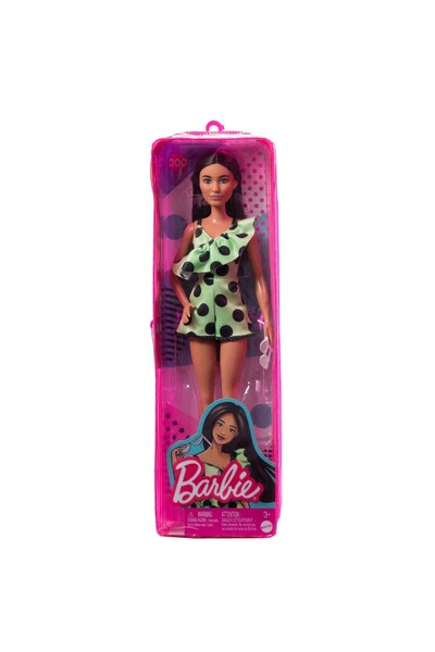 mattel PAPUSA BARBIE FASHIONISTA BRUNETA CU SALOPETA VERDE