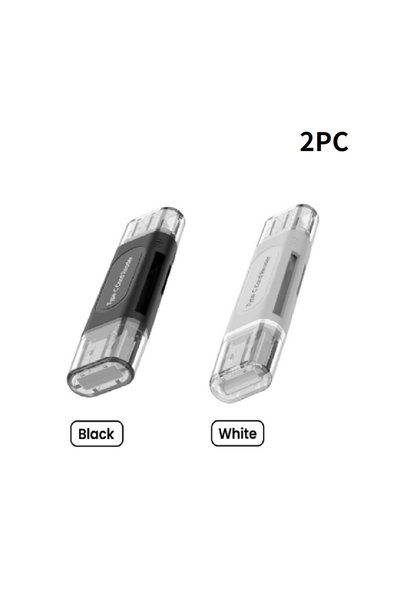 Choice6 قارئ بطاقات متعدد الوظائف 4 في 1 من نوع USB-C، قارئ بطاقات SD وTF لأج...