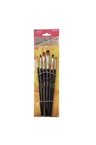 Daco Pensule set 6 par sintetic oblic pn236