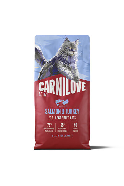Brit Care Carnilove Ctive Cat Dry Salmon & Turkey Adult Large Breeds 6 kg