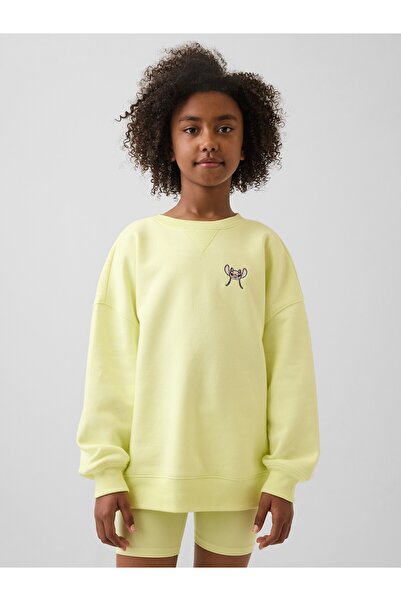 GAP Kız Çocuk Sarı Disney Çocuk VintageSoft Oversize Sweatshirt