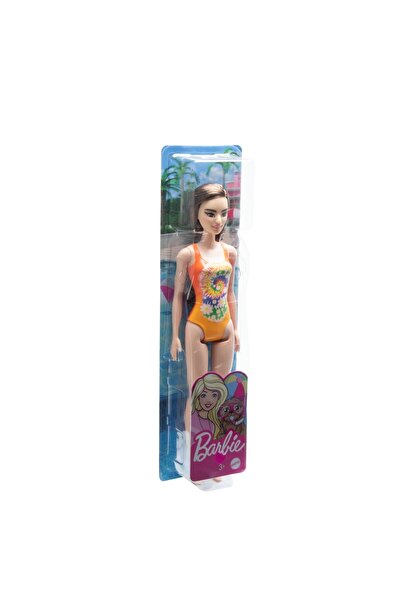 mattel PAPUSA BARBIE SATENA CU COSTUM DE BAIE PORTOCALIU