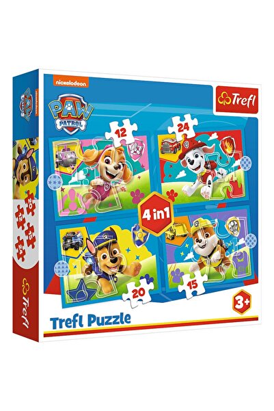 Trefl PUZZLE 4IN1 PATRULA CATELUSILOR ECHIPA
