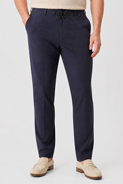 Hugo Boss Boss Men Slim Fit Solid Straight Leg Pants, Dark Navy