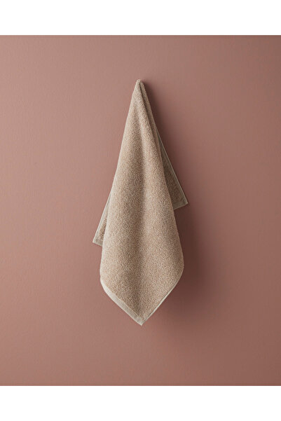English Home Cotton Line %100 Pamuk Yüz Havlusu 50x90 cm Açık Bej
