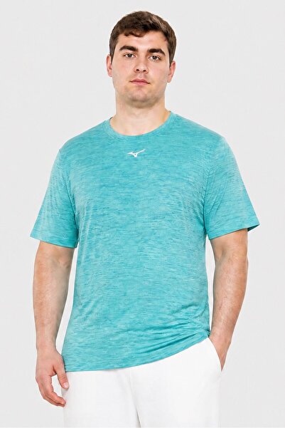 MIZUNO Men Sportswear Fit Short Sleeve Training T-Shirt, Green