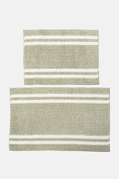 AURA 2 Pieces Bath Mats, Sage Green