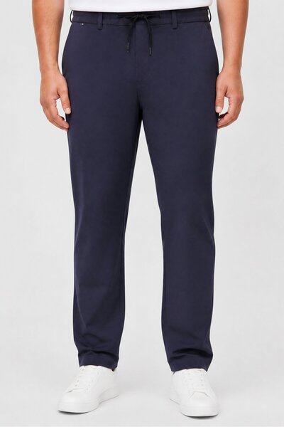 Hugo Boss Boss Men Slim Fit Solid Straight Leg Pants, Dark Navy