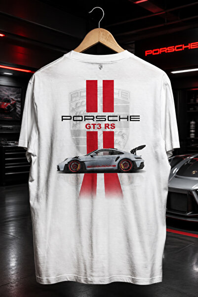 OkSitNet Porsche 911 GT3 RS Spor Araba Tasarım Sırt Baskılı Unisex Bisiklet Y...