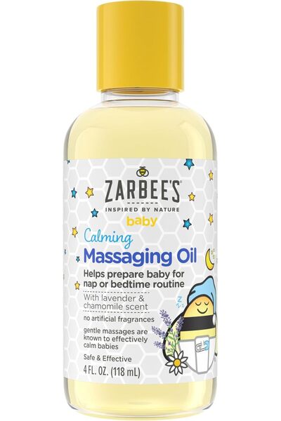 Zarbees Zarbee's Baby Massage Oil, Calming and Soothing with Lavender and Cha...