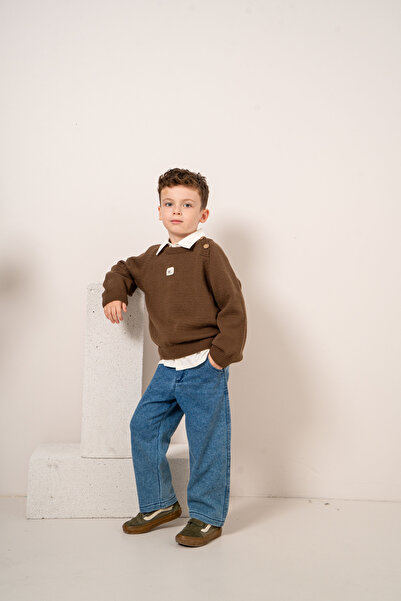 JNF kids Baby Boy & Kids Knitwear Sweater, Shirt and Pants 3-Piece Set