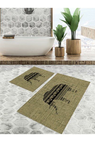 EVSEHOMES Non-Slip Base, Bathroom Mat Set of 2 (40X60 + 60X90 cm)