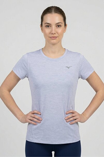 MIZUNO Women Sportswear Fit Short Sleeve Training T-Shirt, Lilac