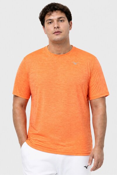 MIZUNO Men Sportswear Fit Short Sleeve Training T-Shirt, Orange