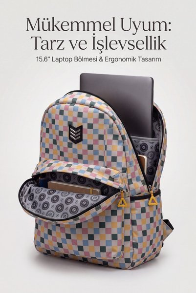 Liarca Novabag Laptop Compartment 3 Compartment Ergonomic School and Daily Backpack Middle School High School University Teenager