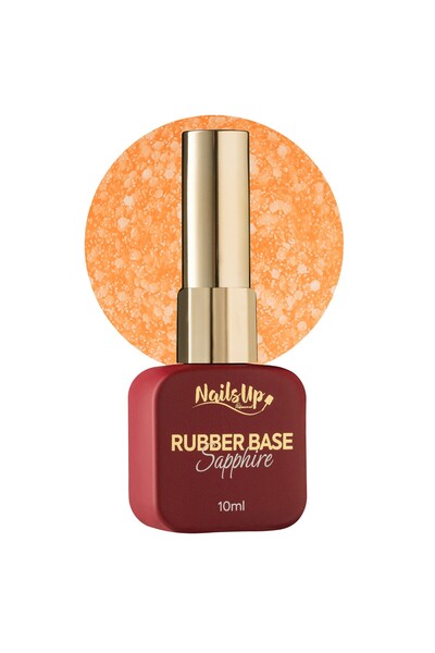 NAILSUP PROFESSIONAL Rubber base NAILSUP Sapphire Flakes 024 10 ml