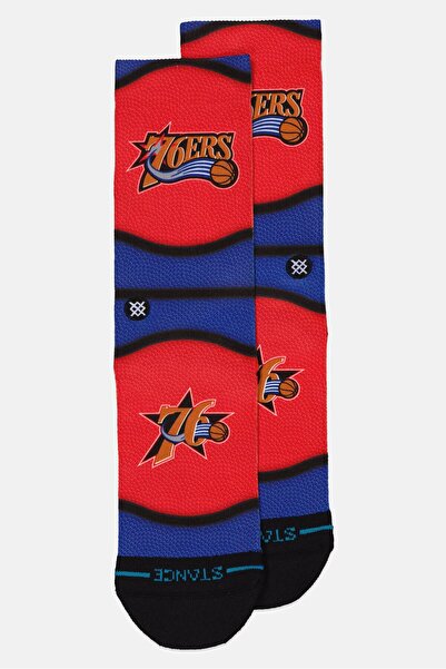 Stance x NBA Men Philadelphia 76ers Brand Logo Crew Socks, Multicolor
