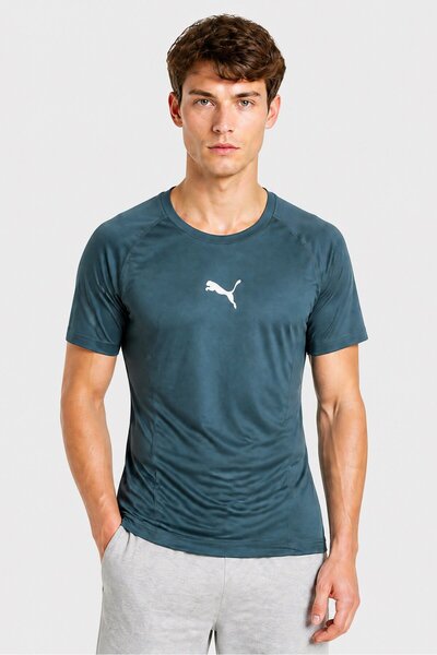 Puma Men Sportswear Fit Short Sleeve Training T-Shirt, Slate Grey