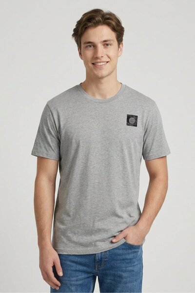 Stance Men Crew Neck Short Sleeve Graphic Print T-shirt, Grey Heather