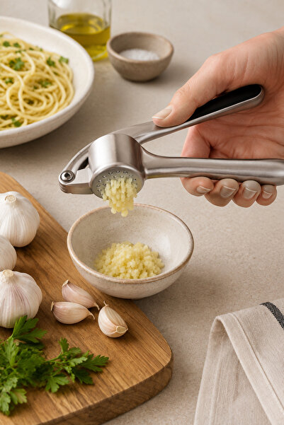 Kitchen Way Metal Garlic Crusher Practical Garlic Press Kitchen Garlic Crushe...