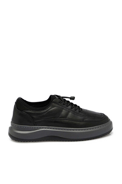 Tergan Siyah Hakiki Deri Erkek Sneaker - E25S1AY57414-A23