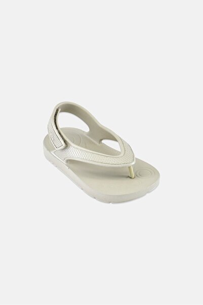 Fitflop Toddlers Girl Iqushion Velcro Closure Slippers, Grey