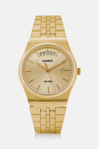 Casio Men MTP-B146G-9AVDF Stainless Steel Analog Watch 35 mm, Gold