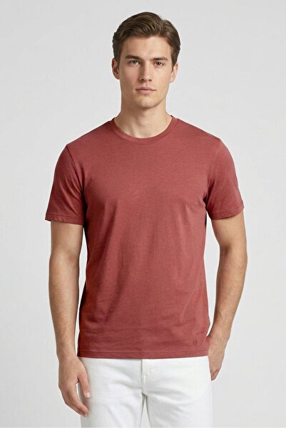 Stance Men Crew Neck Short Sleeve Plain T-Shirt, Mauve