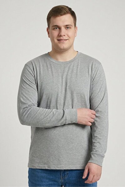 Stance Men Crew Neck Long Sleeve Heather T-Shirt, Heather Grey