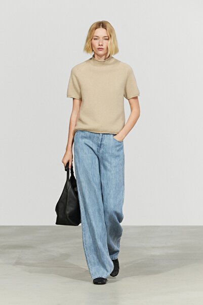 Massimo Dutti %100 kaşmir yarım balıkçı yaka triko kazak