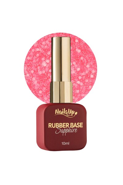 NAILSUP PROFESSIONAL Rubber base NAILSUP Sapphire Flakes 020 10 ml