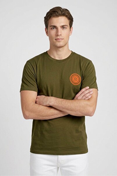 Stance Men Crew Neck Short Sleeve Brand Logo T-shirt, Green
