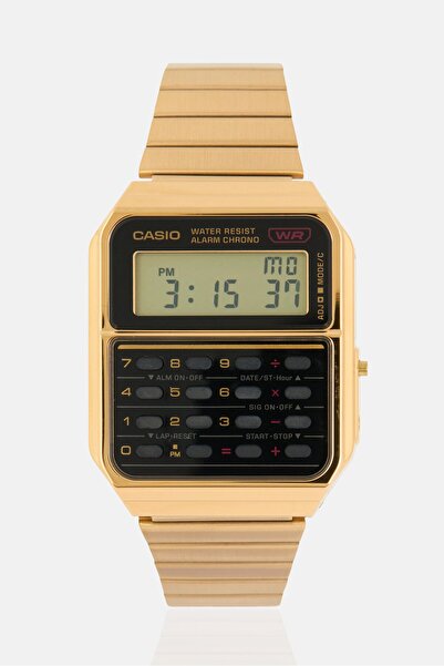 Casio Men CA-500WEG-1ADF Digital Stainless Steel Watch 35 mm, Gold
