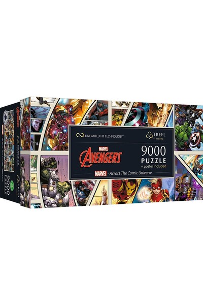 Trefl PUZZLE UFT 9000 MARVEL AVENGERS PRIN UNIVERSUL COMIC
