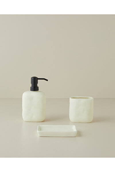 English Home Andre Stoneware 3'lü Banyo Seti Krem