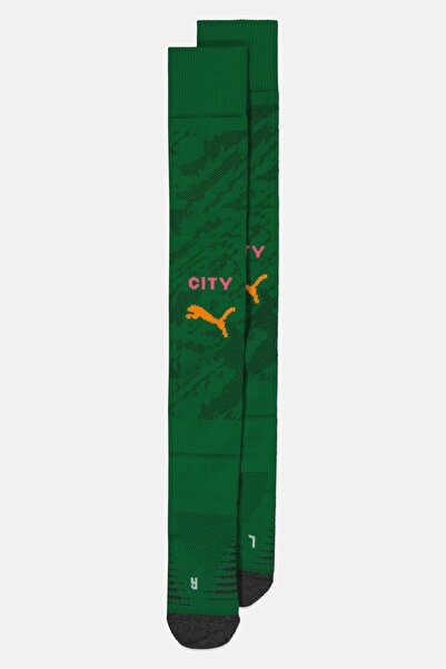 Puma Men Manchester City Football Socks, Green